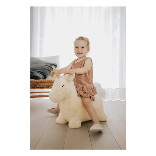 Hüpfendes Einhorn | Cremefarben