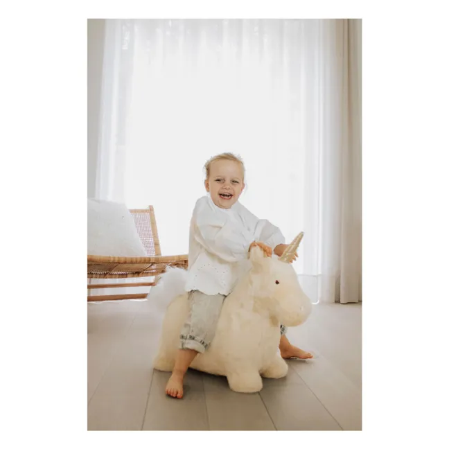 Hüpfendes Einhorn | Cremefarben