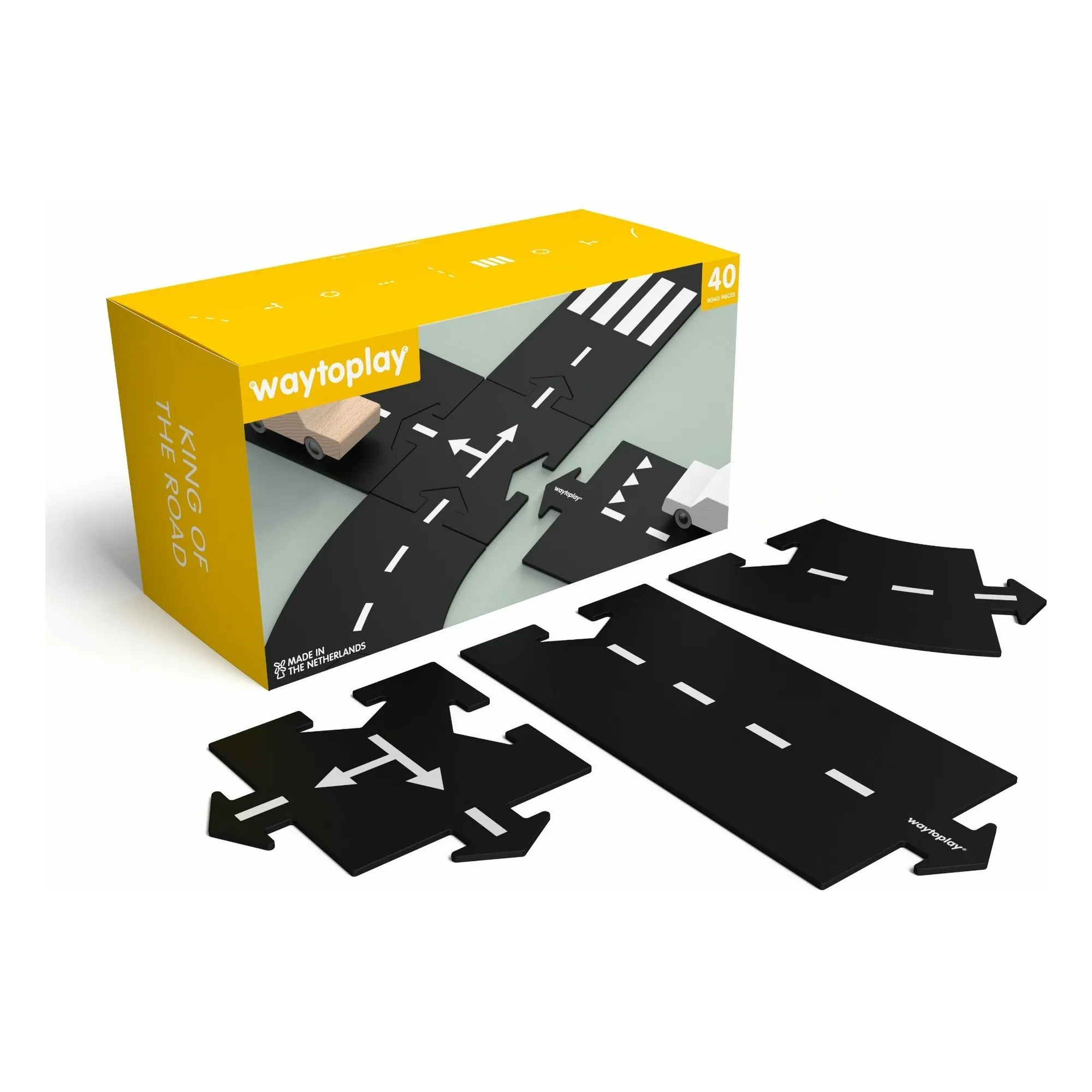 Waytoplay Multicoloured King Of The Road Circuit - 40 Pieces