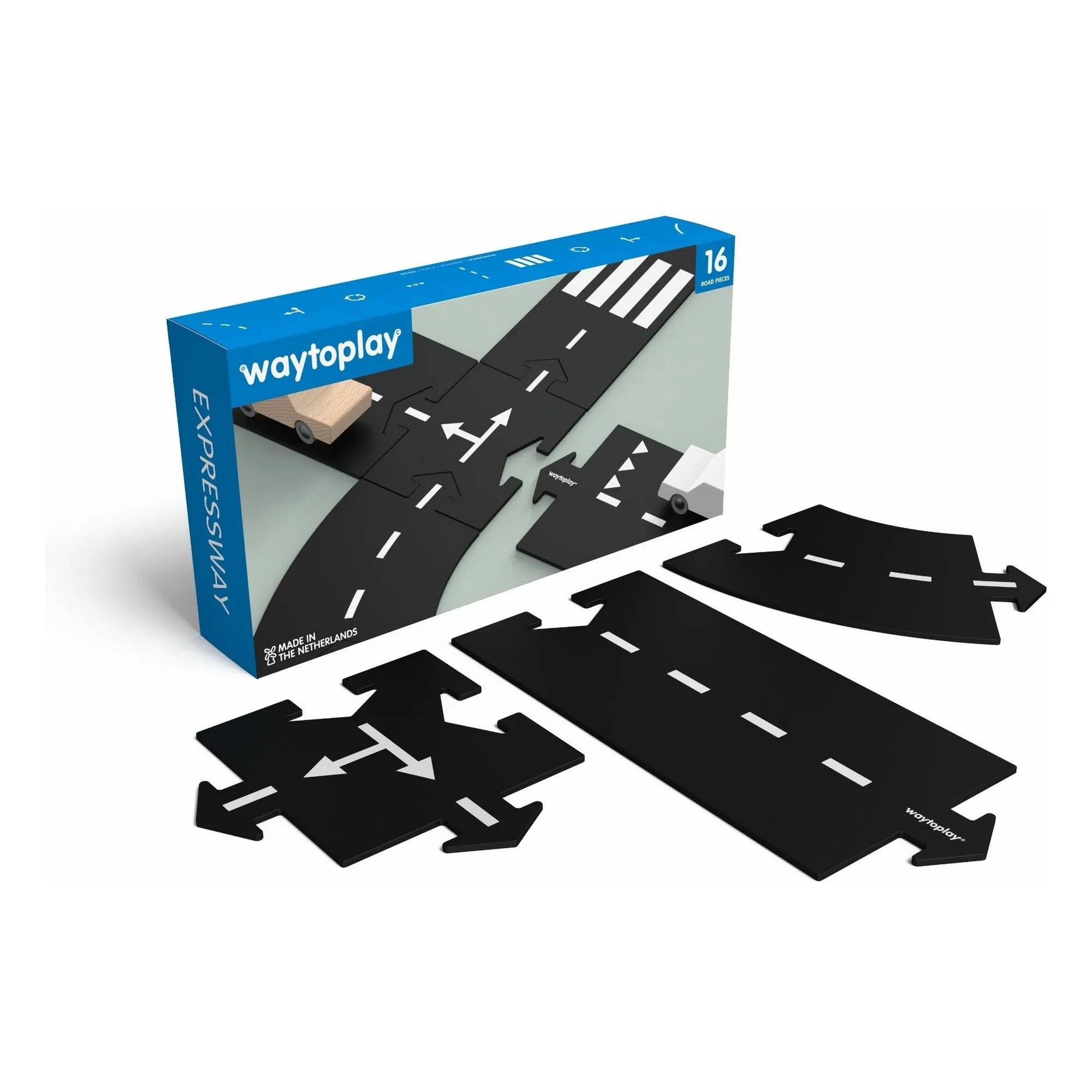 Waytoplay Multicoloured Expressway Circuit - 16 Pieces