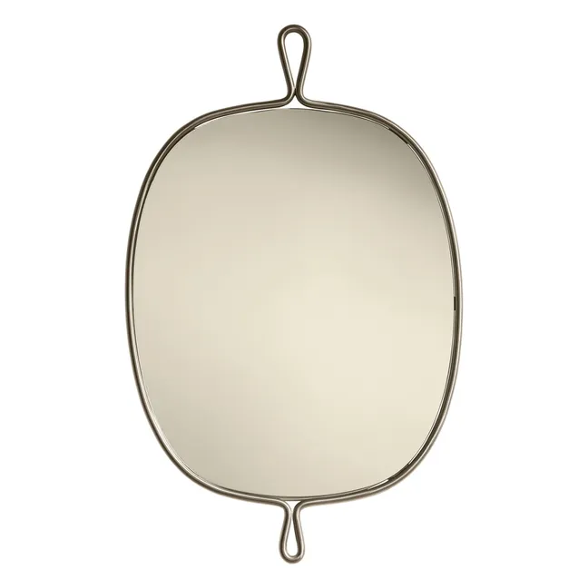 Espejo Arpège de acero inoxidable cepillado | Acero