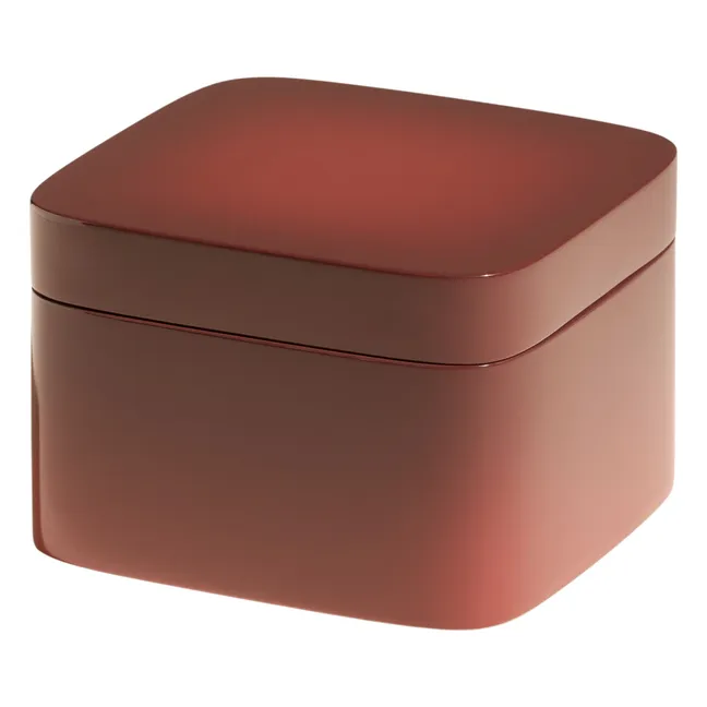 Oscar lacquered jewelry box | Carmine red