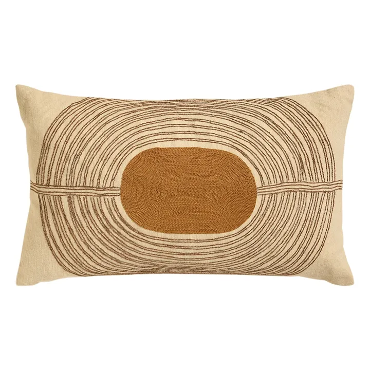 Coussin brodé Mirage | Havane- Image produit n°0