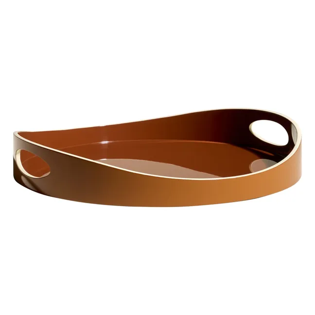 Lackiertes Tablett Basile | Terracotta