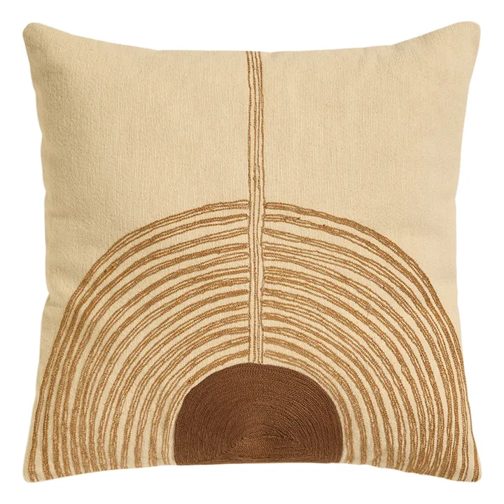 Coussin brodé Mirage | Havane- Image produit n°0