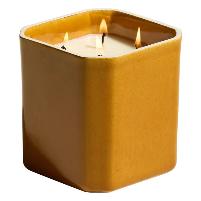 Candela sfaccettata - Sandalo