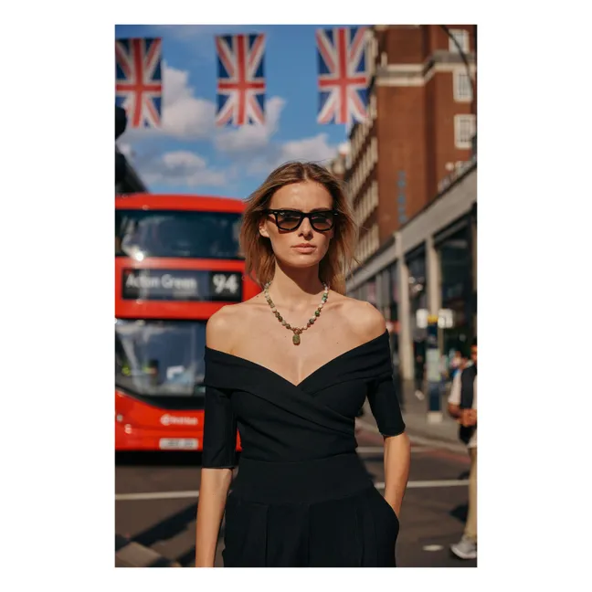 Gabrielle Body de terciopelo | Negro