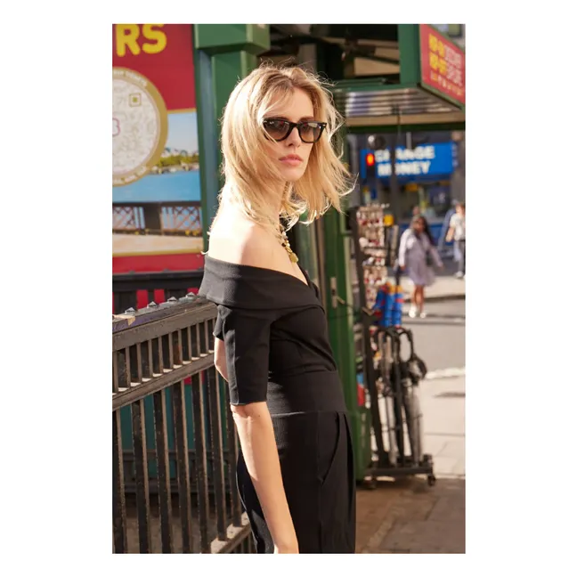 Gabrielle Velvet bodysuit | Black