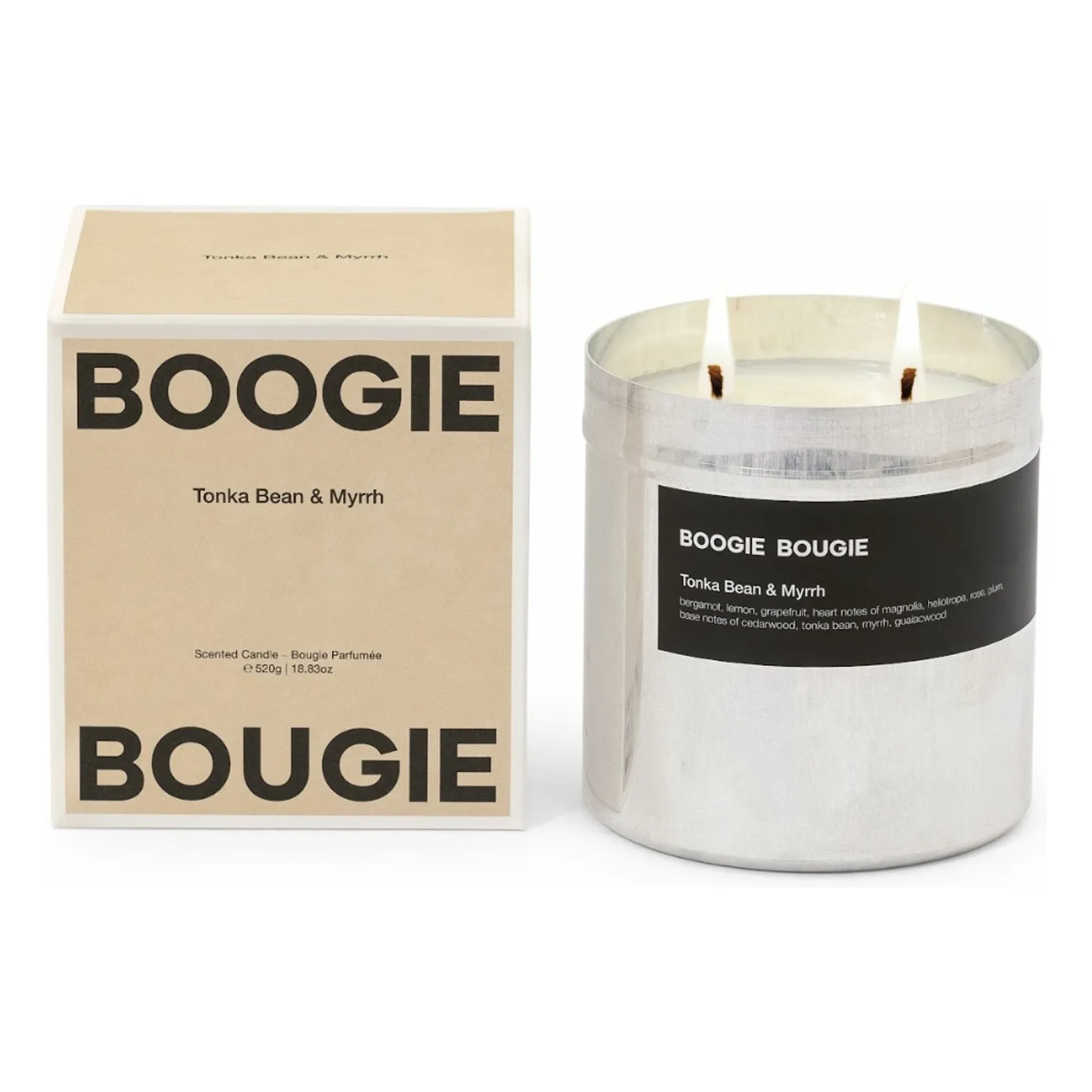 Boogie Bougie Untinted Tonka Bean & Myrrh Candle