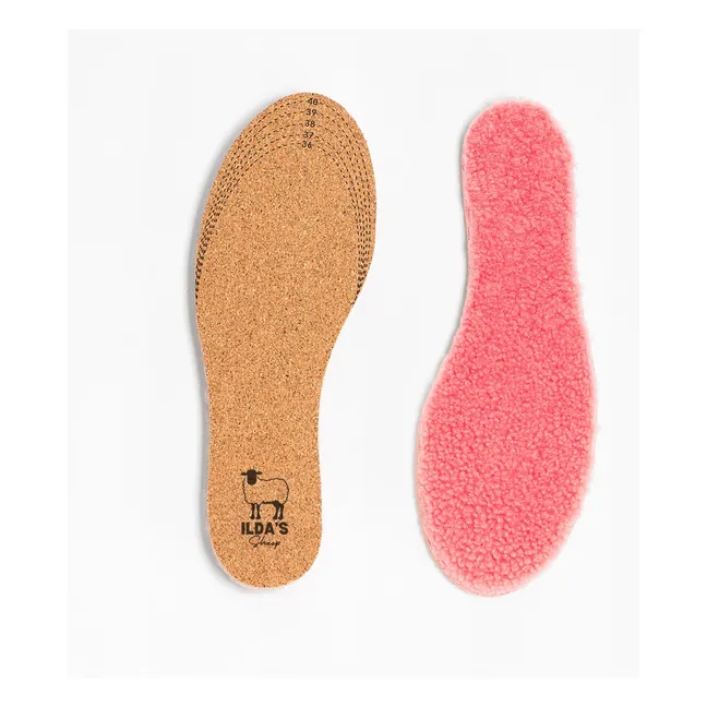 Merino Wool and Cork Soles | Pink