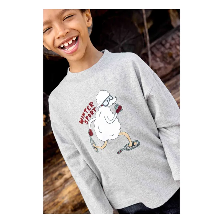 Camiseta de invierno | Gris Jaspeado- Imagen del producto n°5