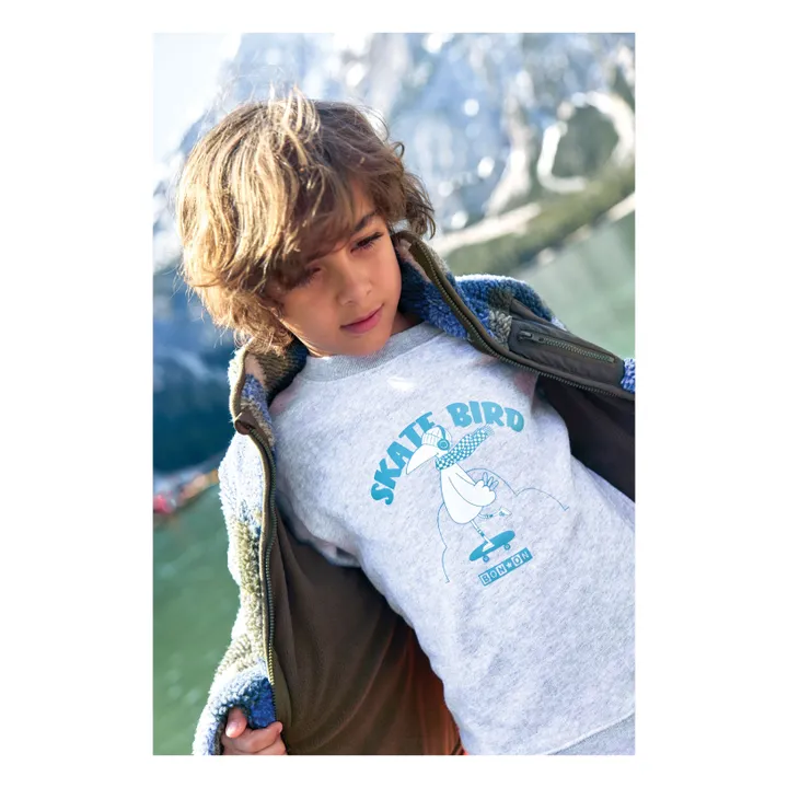 Sudadera Skatebird | Gris Jaspeado- Imagen del producto n°1