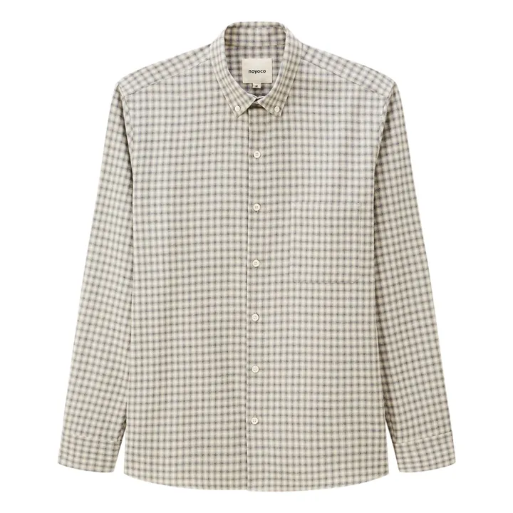 Chemise Curtis Carreaux Coton Recyclé | Gris- Image produit n°0