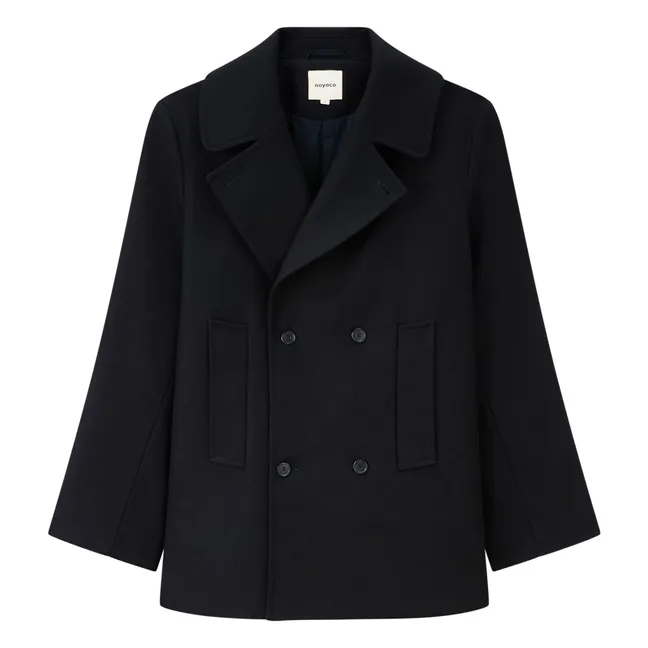 Manteau Dundee Laine et Cachemire Recyclé | Bleu nuit