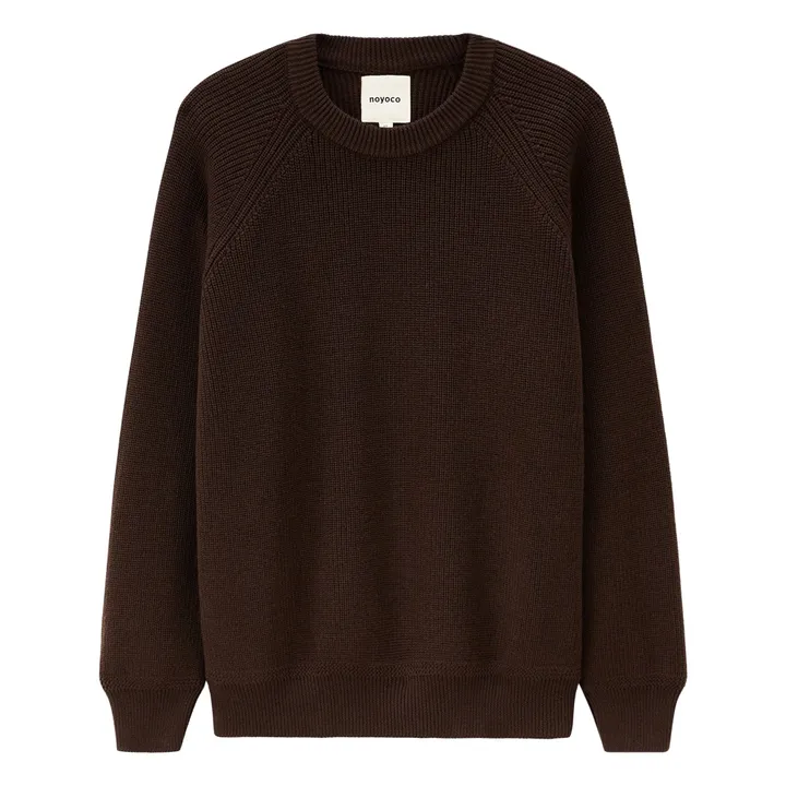 Pull Oslo Laine Mérinos et Coton Bio | Marron- Image produit n°0