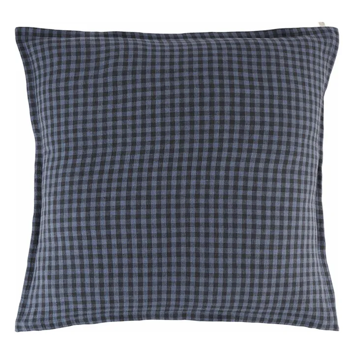 Funda de almohada de lino lavado | Vichy Marine- Imagen del producto n°0
