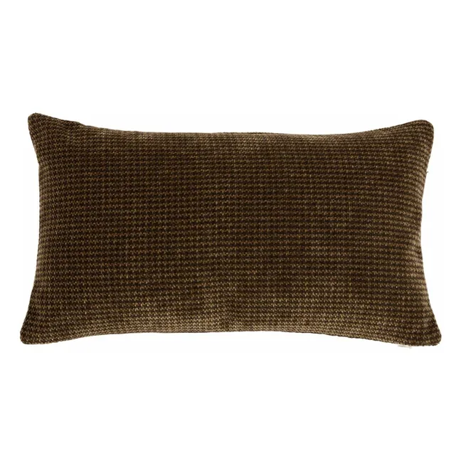 Housse de coussin Argentine Pied-de-poule | Café