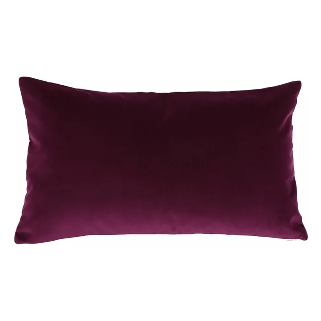 Argentina velvet cushion cover | Garnet