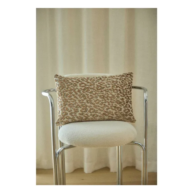 Housse de coussin Jacquard | Léopard