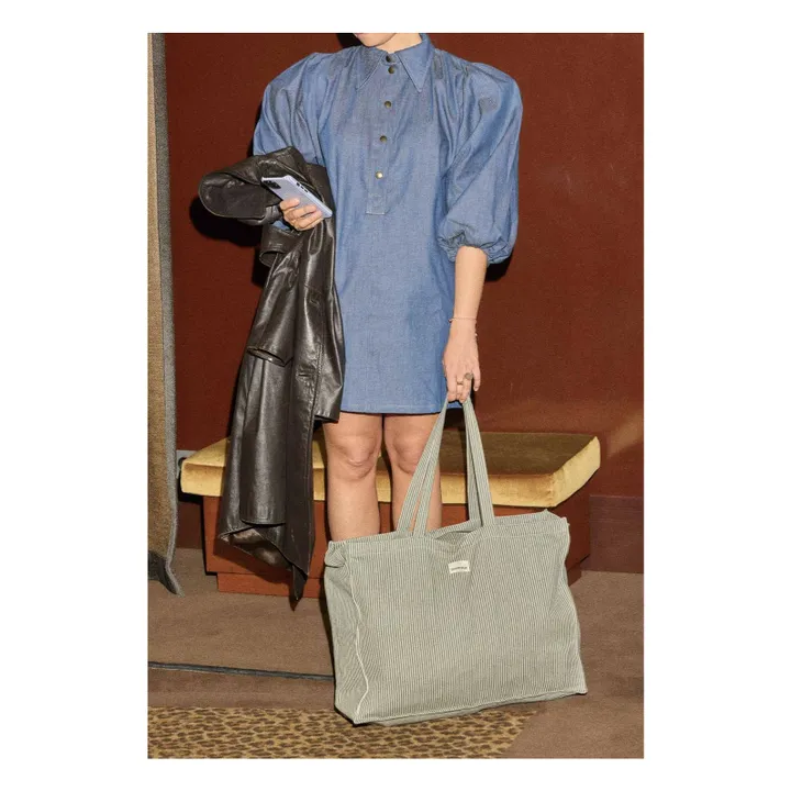 Sac week-end à rayures en coton | Quartz- Image produit n°1