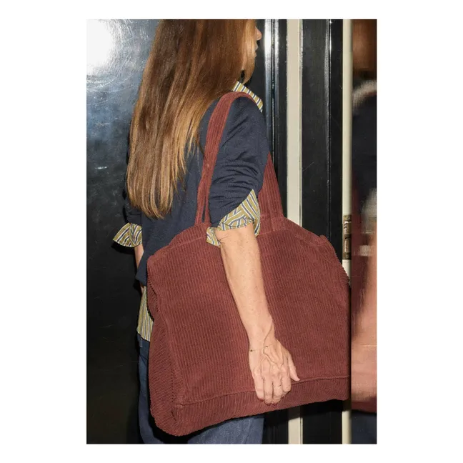 Sac week-end en velours côtelé | Jaspe