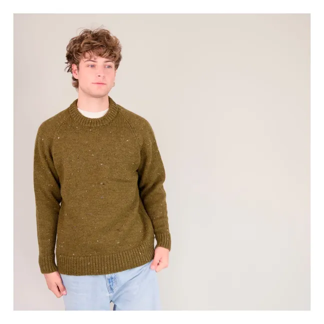 Pull Raglan Chunky Laine | Khaki