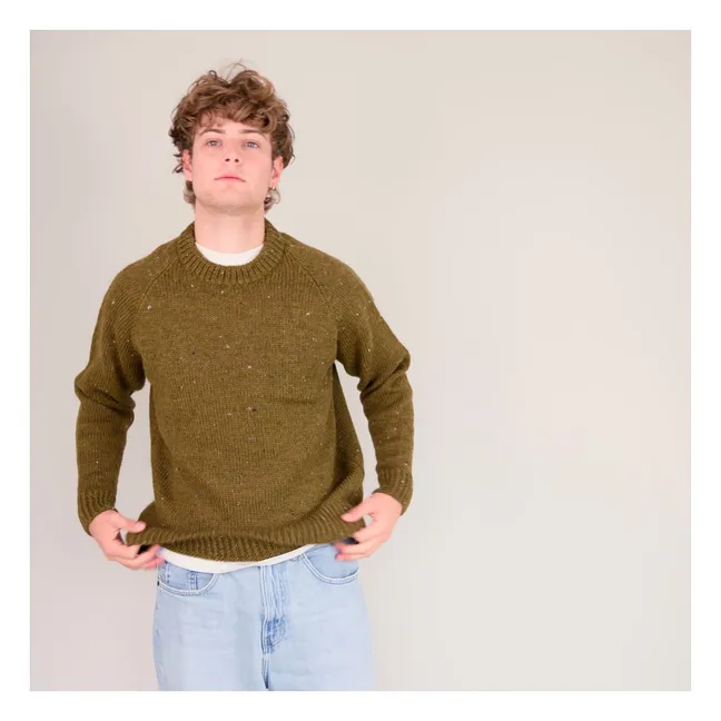 Pull Raglan Chunky Laine | Khaki