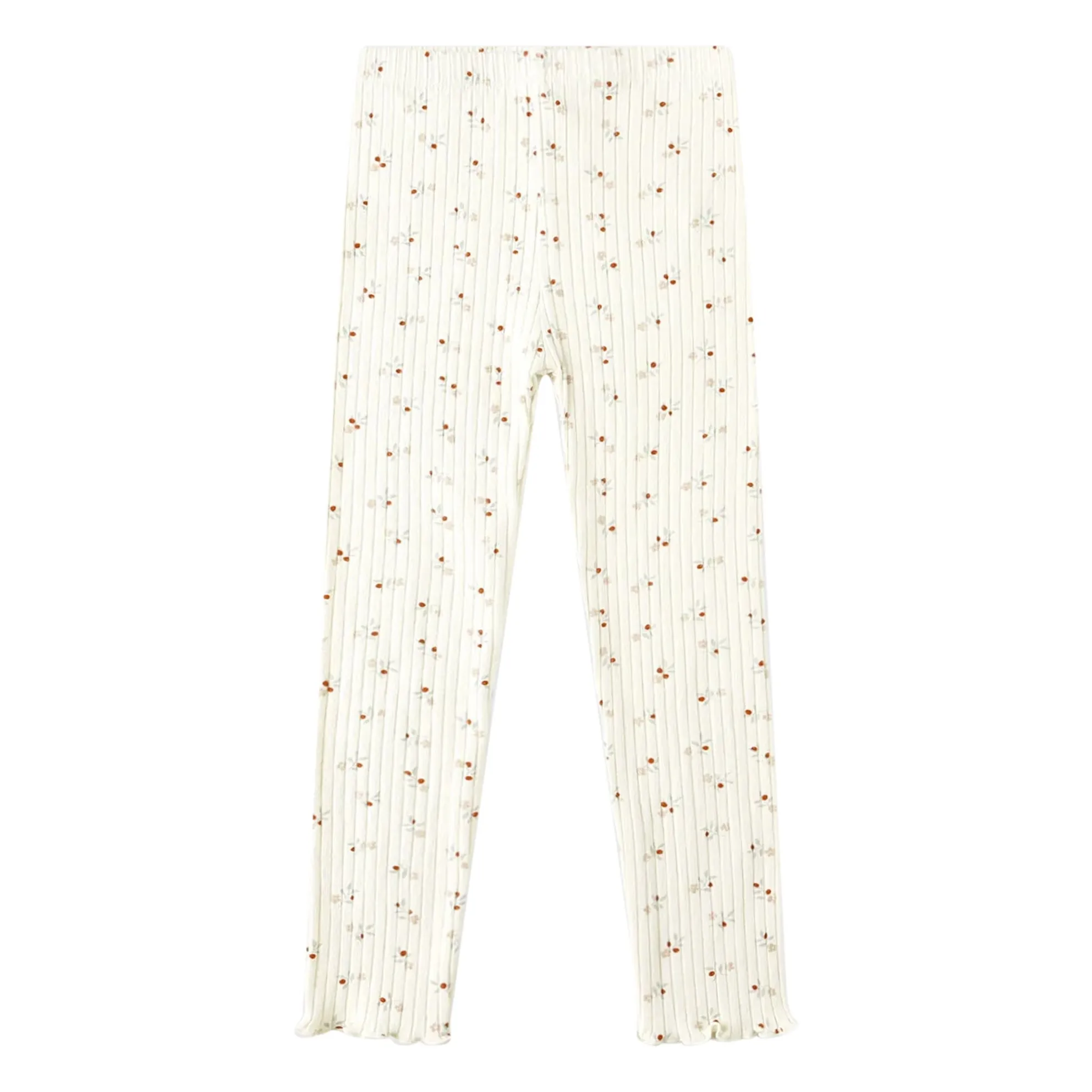 Rylee + Cru Ecru Floral Ribbed Legging