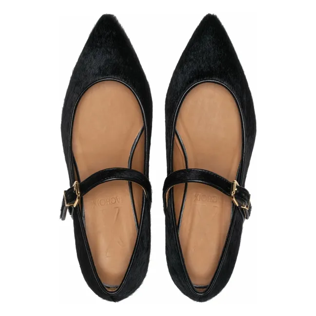 Mary Jane Piel de becerro | Black