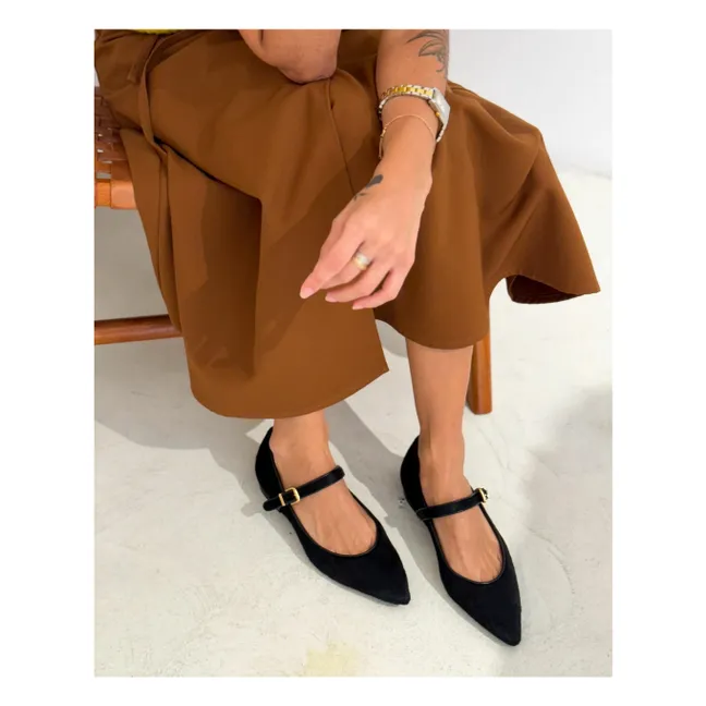 Mary Jane Piel de becerro | Black