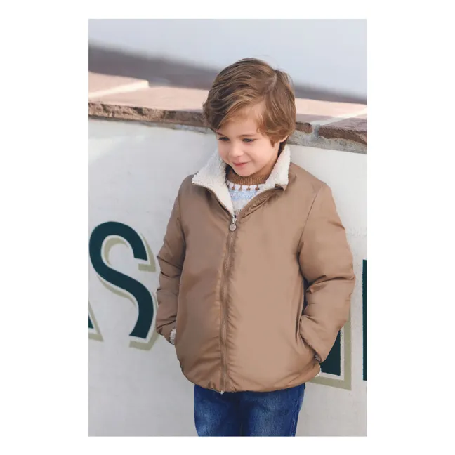 Doudoune Sherpa Réversible | Taupe