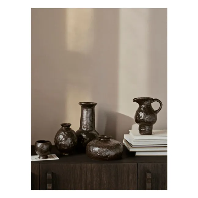 Lange Vase aus Terrakotta Doro | Braun