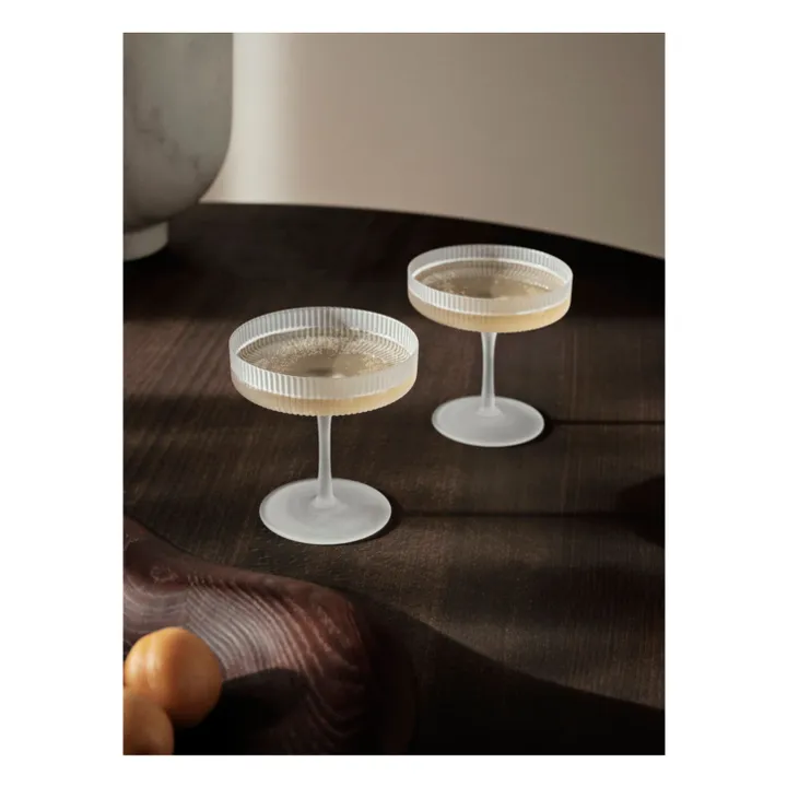 Coupes à champagne Ripple - Set de 2 | Blanc- Image produit n°1