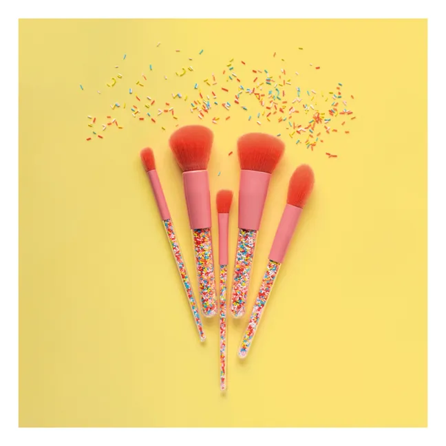 Pinceles de maquillaje para espolvorear - Juego de 5 | Rosa