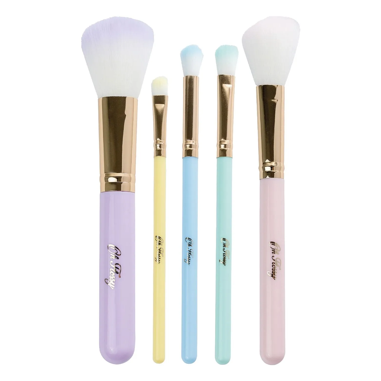 Oh Flossy Multicoloured Rainbow Makeup Brushes - Set Of 5