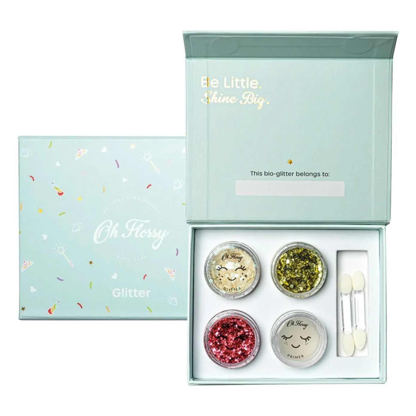Oh Flossy Multicoloured Sparkly Glitter Set