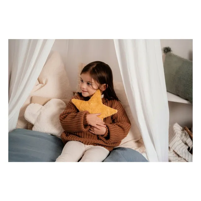 Etoile hot water bottle cushion | Yellow