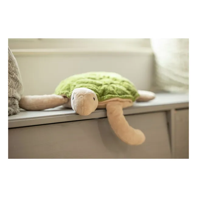 Peluche bouillote Tortue | Vert kaki