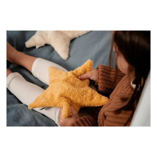 Etoile hot water bottle cushion | Yellow
