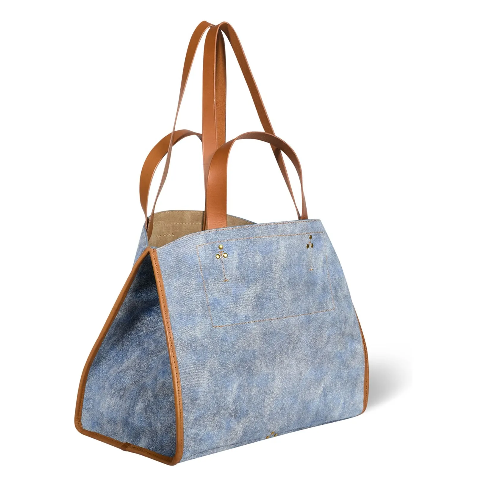 Sac Léon M Croûte Velours | Bleu délavé- Image produit n°3