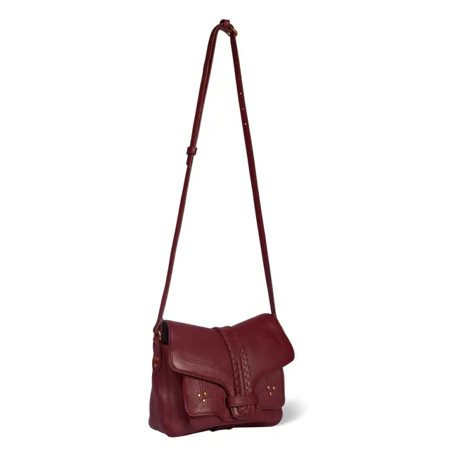 Sac Harry S Chèvre Grainé | Rouge foncé