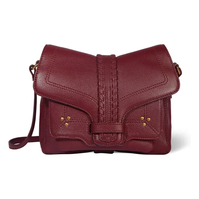 Harry S Bolsa Chèvre Grainé | Rojo Oscuro