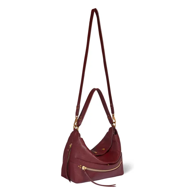 Lucky Hobo Bag Goat | Dark red