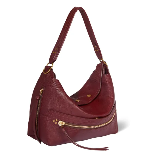 Bolso Lucky Hobo Cabra | Rojo Oscuro