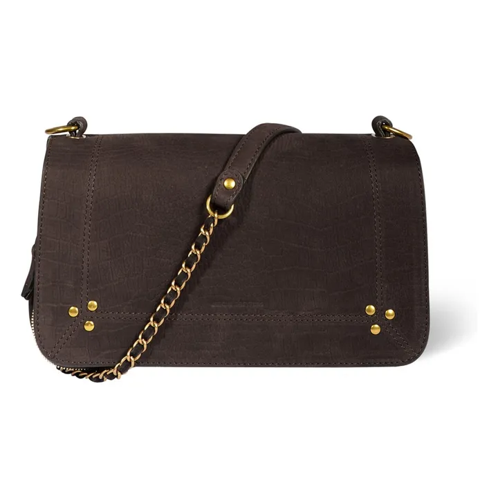 Sac Bobi Taurillon Imprimé Croco | Miel- Image produit n°4