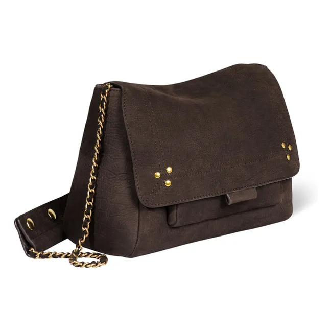 Bolso Lulu M Taurillon estampado cocodrilo | Marrón