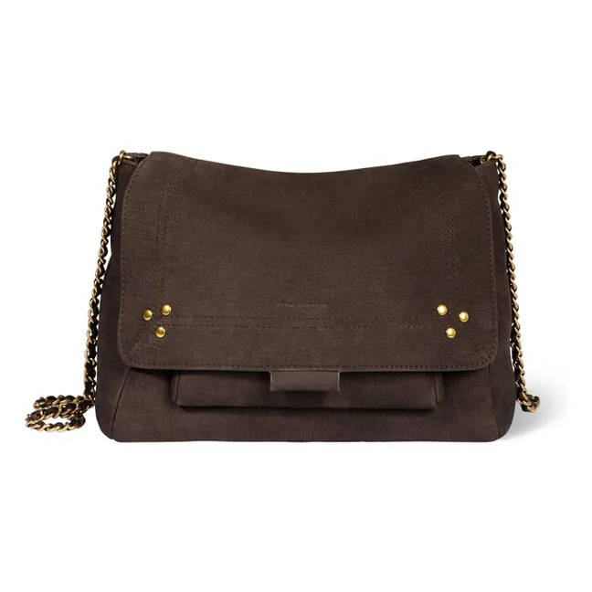 Tasche Lulu M Taurillon Kroko-Print | Braun