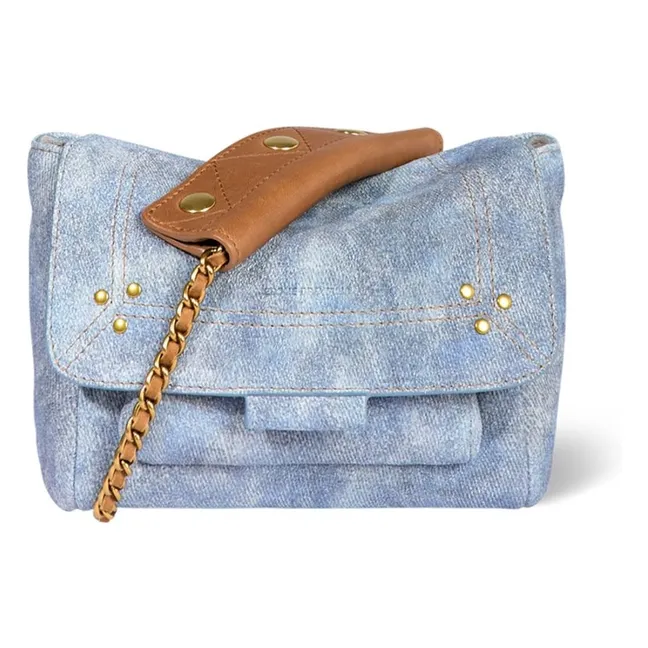 Sac Lulu S Croûte Velours | Bleu délavé