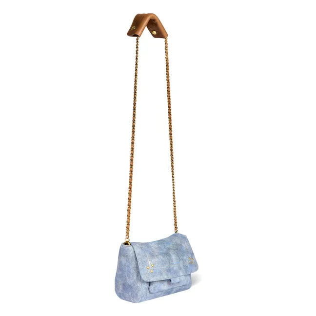 Tasche Lulu S Kruste Velours | Blau verblasst