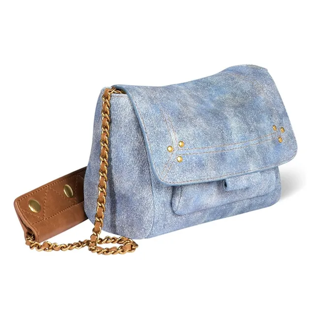 Tasche Lulu S Kruste Velours | Blau verblasst